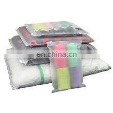 Custom Logo Plastic Clear Slider Zip Zipper Bag Clothing Packing Bags With Zipper Lock thumbnail-1