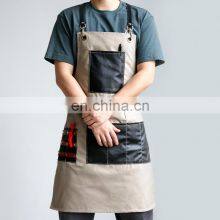 Satisfaction Guaranteed Hair Dresser Stylist Men Korean Black Custom Salon Canvas Barber Apron thumbnail-2