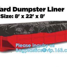 Waterproof PE Plastic Drawstring Dumpster Container Liners for waste disposal,Drawstring Dumpster Container Liners also