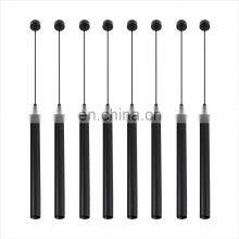 White Black Golden Adjustable Home Kitchen Dining Room Lighting Nordic LED Hanging Long Tube Pendant Lights thumbnail-2