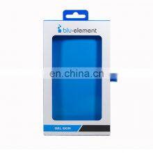 Custom Printed PVC Window Display Drawer Box Battery Hanging Hole Phone Case Packaging Power Bank Hanger Box With See Through