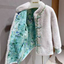 New Chinese Style Fur Coat Mink Vest Mid-length Top New Chinese Women Imitation Mink Fur Women Clothing thumbnail-4