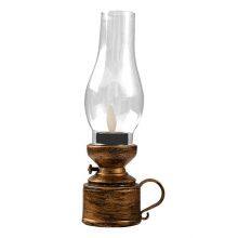 Portable LED Candle Lamps, Vintage Flameless Design for Bar & Cafe Tabletop Decor