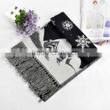 Best Selling FashionJacquard Snow Pattern Women Winter Wool Scarf thumbnail-4