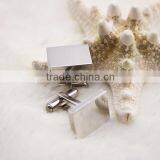Men's Business Cufflinks Silver Rectangle Cufflinks thumbnail-2