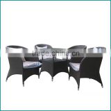 PE rattan dining armchair and table set JJ-117TC