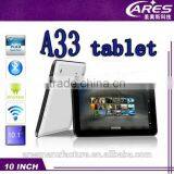 Android 4.4 Kitkat China Tablet pc 10.1 Inch Quad Core A33 1GB DDR Bluetooth