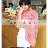 Women colored voile scarf shawl