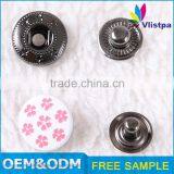 Free Sample !Eco-Friendly Round Custom Metal Engraved Magnetic Cloth Snap Button for Jacket thumbnail-2