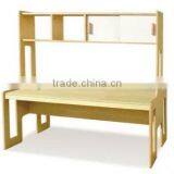 School Kids Wooden Computer Table (Twin Computer Desk W/White N-Wipe Board)