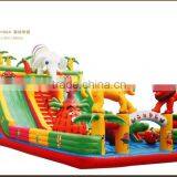 inflatable bouncer series for kids with slide forest struggle theme indoor playground