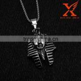 Stainless Steel Jewelry Hip Hop Essential Silver Black Pharaoh King Tut Pendant Big Middle and Small Size Jewelery thumbnail-4