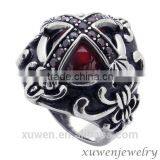 Engrave Vintage 316 Stainless Steel Big Stone Ring Designs Supplier's Choice