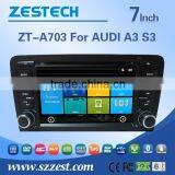 win8 7 inch touch screen car dvd player for AUDI A3 S3 with Rear View Camera GPS BT IPOD TV Radio RDS