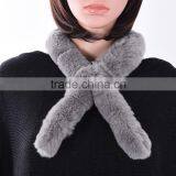 Cute style real rabbit fur scarf for girls and women KZ160044