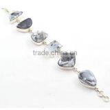 Dendrite Agate Jewelry 925 Silver Bracelet Natural Gemstone Jewelry Indian Silver Bracelet Fashion Bracelet thumbnail-1