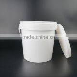 1 Gallon Plastic Pails, Small Round Barrel for Paint With Handles, 1 Gallon Chemical Container thumbnail-3