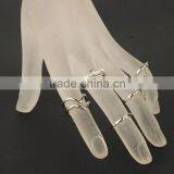 Hotsale New Design Ladies Gold Four Finger Ring thumbnail-4