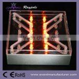 Wireless Remote Control 10 cm Square Size Wedding Decor Glass Vase for Wedding Centerpiece thumbnail-1