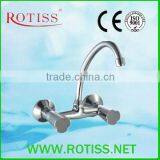 Hot Selling High Quality RTS 8828-5 Double Handle Mural Sink Mixer thumbnail-1