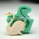 Single White Swan Silicone Fondant Cake Mold Chocolate Cake Tool