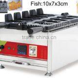 (2 in 1) 5pcs Fish Waffle Commercial Use Non-stick 110v 220v Electric Digital Icecream Taiyaki Baker + Batter Dispenser
