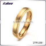 New Arrival Embossing 18K Plated Stainless Steel Ring thumbnail-1