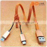 Both Ends Micro and 5 Pin Usb Zipper Type c Cable Suitable for Apple Usb Cable for Android Phone thumbnail-6