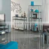 Modern Glass Top Mirrored Console Table thumbnail-6