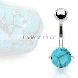 New Body Piercing Jewelry Opal Belly Rings