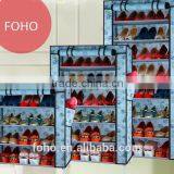 China Manufacture Portable Folding Kids Storage Storage Shelves Pink Color Shoe Rack thumbnail-3