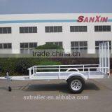 Flat Trailer With Galvanized Sheet and Loading Ramp for Goods F-510 thumbnail-1