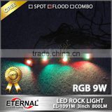9W high brightness Multicolor RGB Rock Lights For Jeep Wrangler JK TJ WJ XJ MJ Trucks offroad
