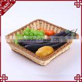 Custom Size Supermarket Display Rack Used Exquisite Woven Square Shape Fruit Vegetable Plastic Wicker Basket thumbnail-1