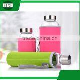 Transparent Glass Cup With Lid Seal Leak Resistant Glass Creative Portable Sports Cups Hot Resistant Glass Cup thumbnail-1