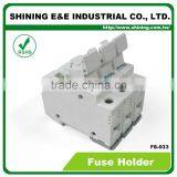FS-033 600V DC AC 32A 3 Pole 10x38 Cylindrical Fuse Holder thumbnail-2