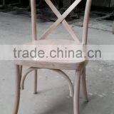 Solid Wood Cross Back Wood Chair thumbnail-1