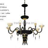 Italy Special Design Red Color Metal Chandelier With Glass thumbnail-2
