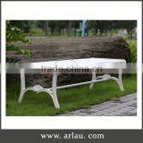 Arlau Cast Aluminum Outdoor Garden Furniture,Iron Bench,Hdpe Bench Seat With Galvanized Steel Legs thumbnail-2