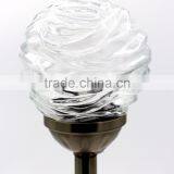 120mm Crackle Ball Stainless Steel Solar Garden Lawn LED Path Light thumbnail-3