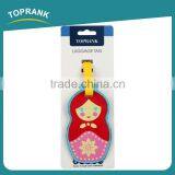 Toprank Hot Sale New Design Colorful China Doll Shape Pu Luggage Tag Airplane Travel Luggage Tag For Bags thumbnail-2