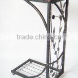 Living Room Vine Leaf Design Metal Sofa Side End Table Accent TV Tray Coffee Table thumbnail-4
