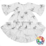 New Style FAUX SUEDE Material Girls Tops Wholesale Children Ruffle Girls Shirts thumbnail-3