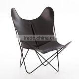 Home Furniture Black Color Metal Iron Butterfly Chair Frame With Black Leather thumbnail-2