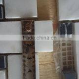 Basketweave Mosaic Tiles Bianco Carrara Mosaic Tile Carrara Marble Mosaic thumbnail-2