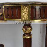 Art Deco Brown And Gold Console Table thumbnail-4