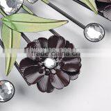 Red Flower Metal Heart Wall Digital Clock thumbnail-4