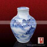 New Year Gift Blue and White Porcelain Cheap Wine Bottles for Home Decoration thumbnail-1