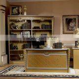 European Antique Office Furniture,Hand Carved Wooden Office Table Set,Classical Office Desk, Chair,File Cabinet (BG600037) thumbnail-1