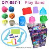 22015 Hot Selling DIY Educational Moving Magic Play Sand With Tools and Molds for Kids thumbnail-2
